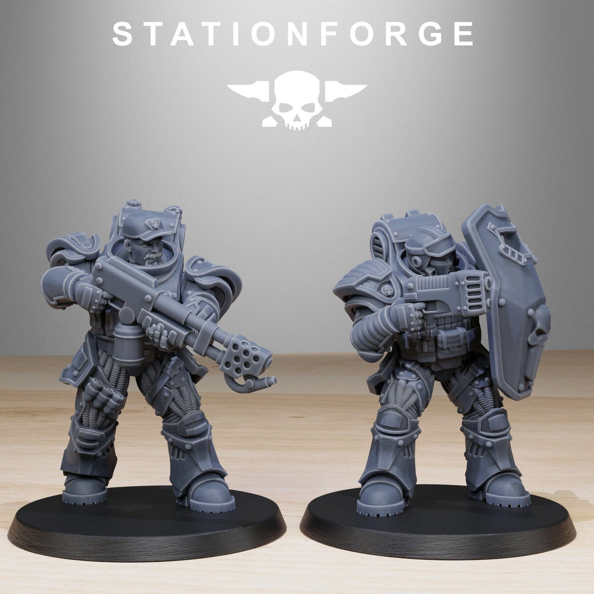 Socratis Light Reinforcement StationForge 32mm 16K Resin 10 Miniatures