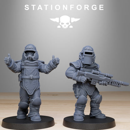 GrimGuard Bomb Squad StationForge 3D Printed Resin 32mm 10-Man Set