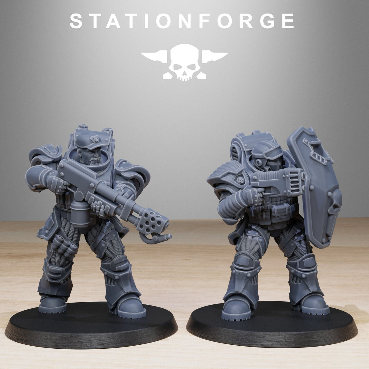 Socratis Light Reinforcement StationForge 32mm 16K Resin 10 Miniatures