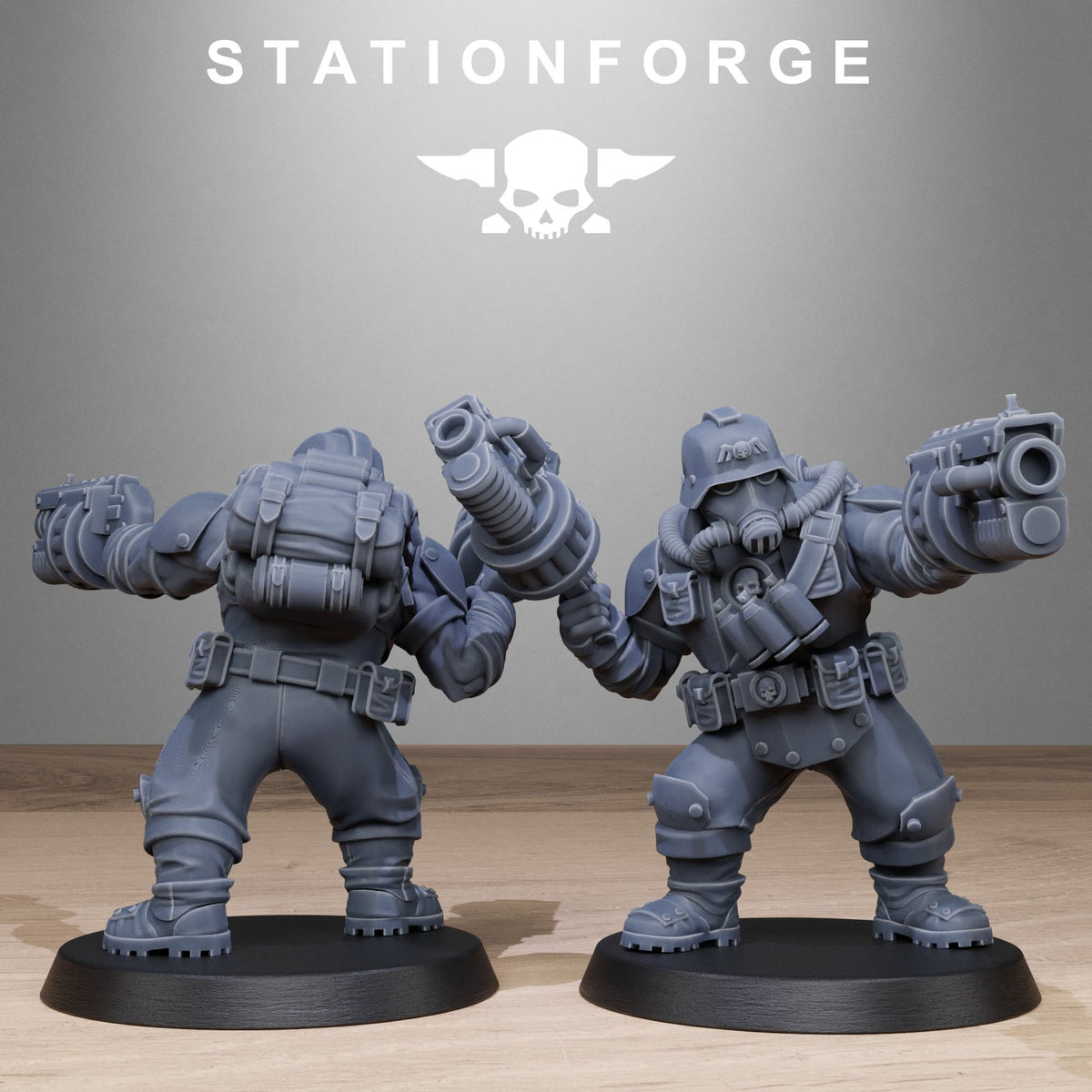 GrimGuard Jungle Fighter Mutants StationForge 3D Printed Resin Miniatures