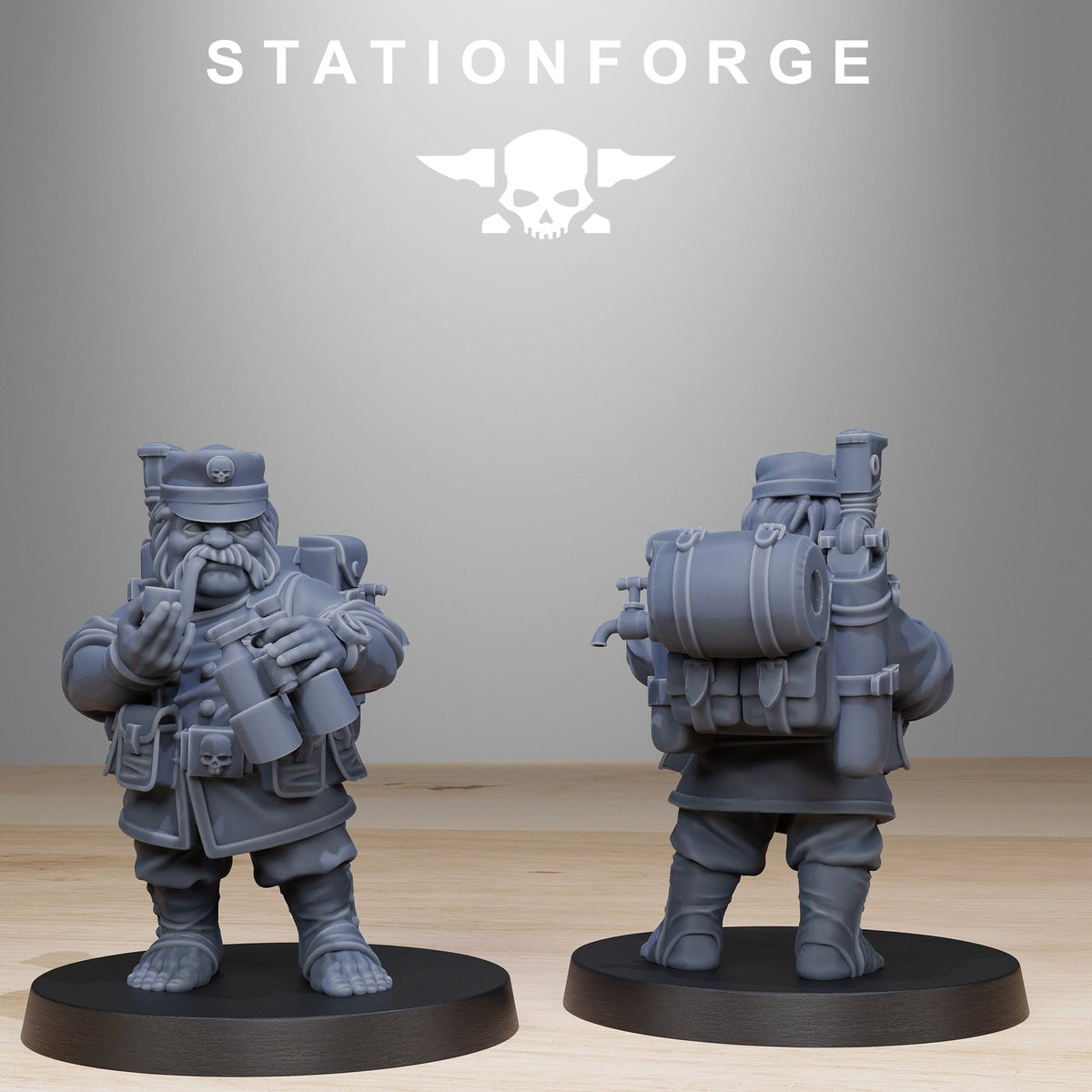 GrimGuard Skulldart Trappers Station Forge 32mm Resin Miniatures Unpainted