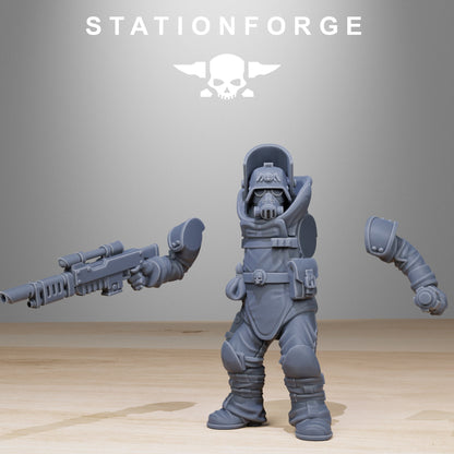 GrimGuard Bomb Squad StationForge 3D Printed Resin 32mm 10-Man Set
