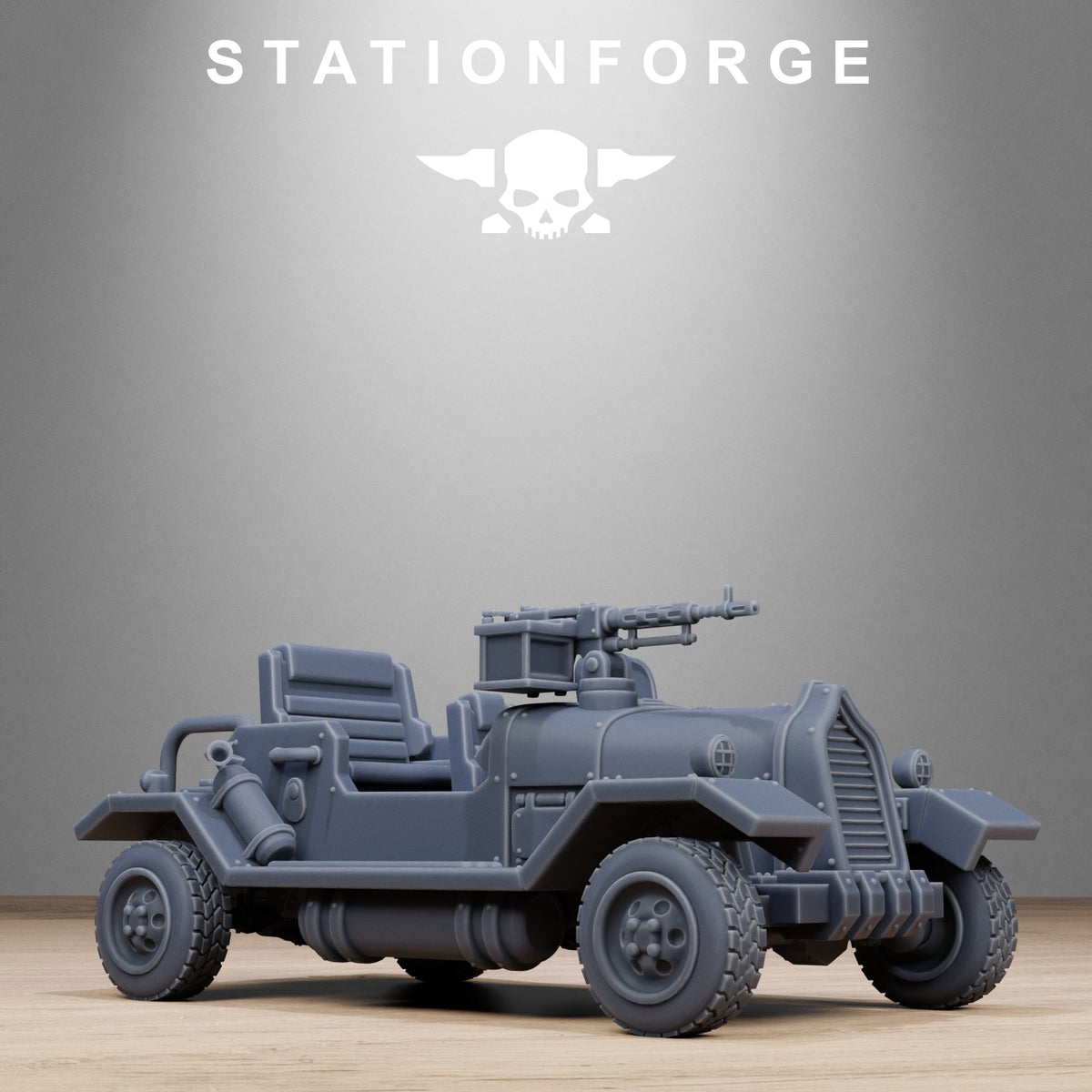 GrimGuard Support Vehicles StationForge 32mm 16K Resin 2 Vehicles + 10 Crew