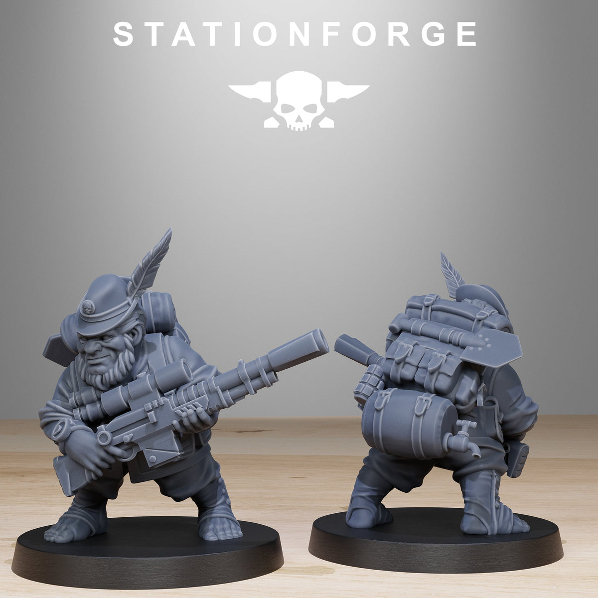 GrimGuard Skulldart Trappers Station Forge 32mm Resin Miniatures Unpainted