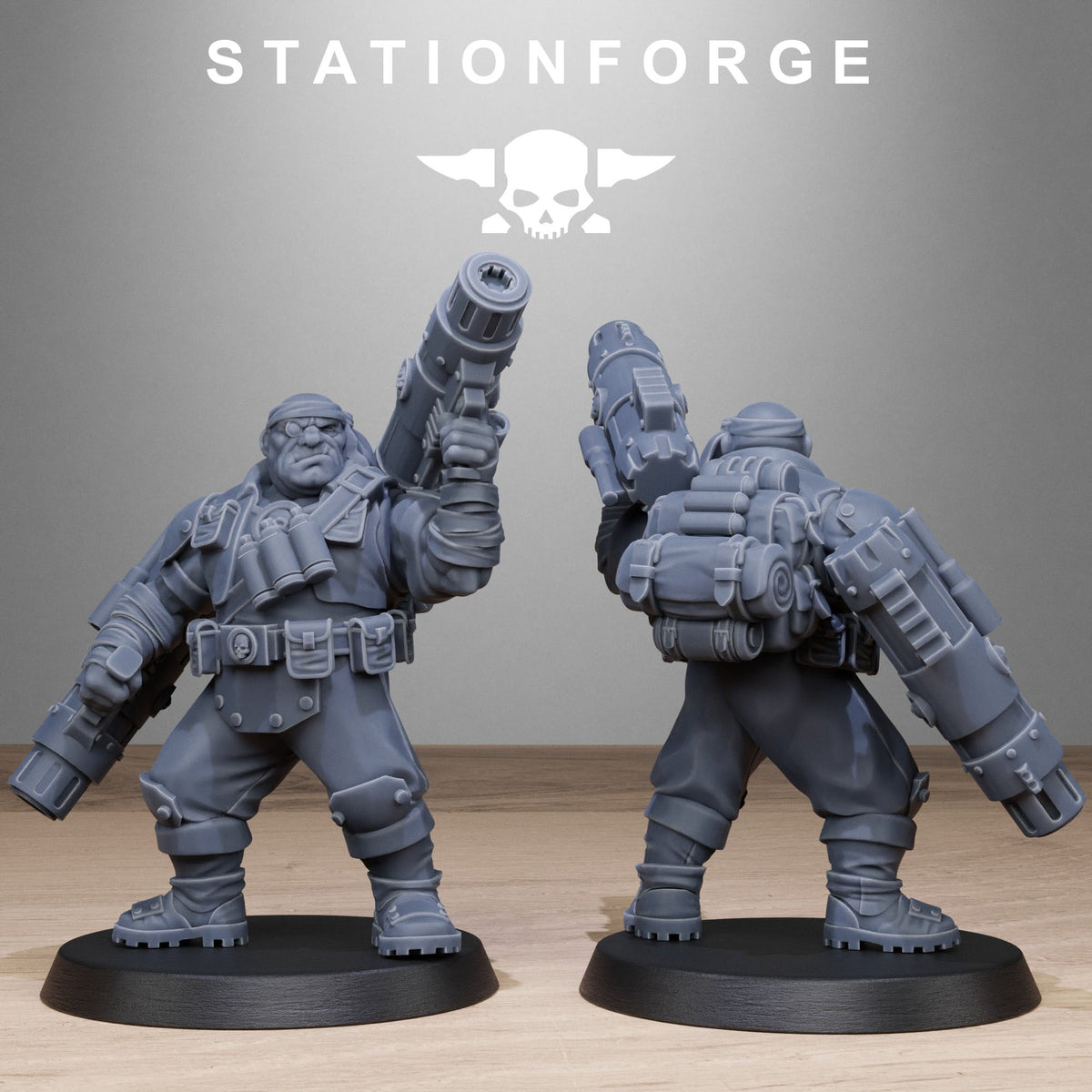 GrimGuard Jungle Fighter Mutants StationForge 3D Printed Resin Miniatures