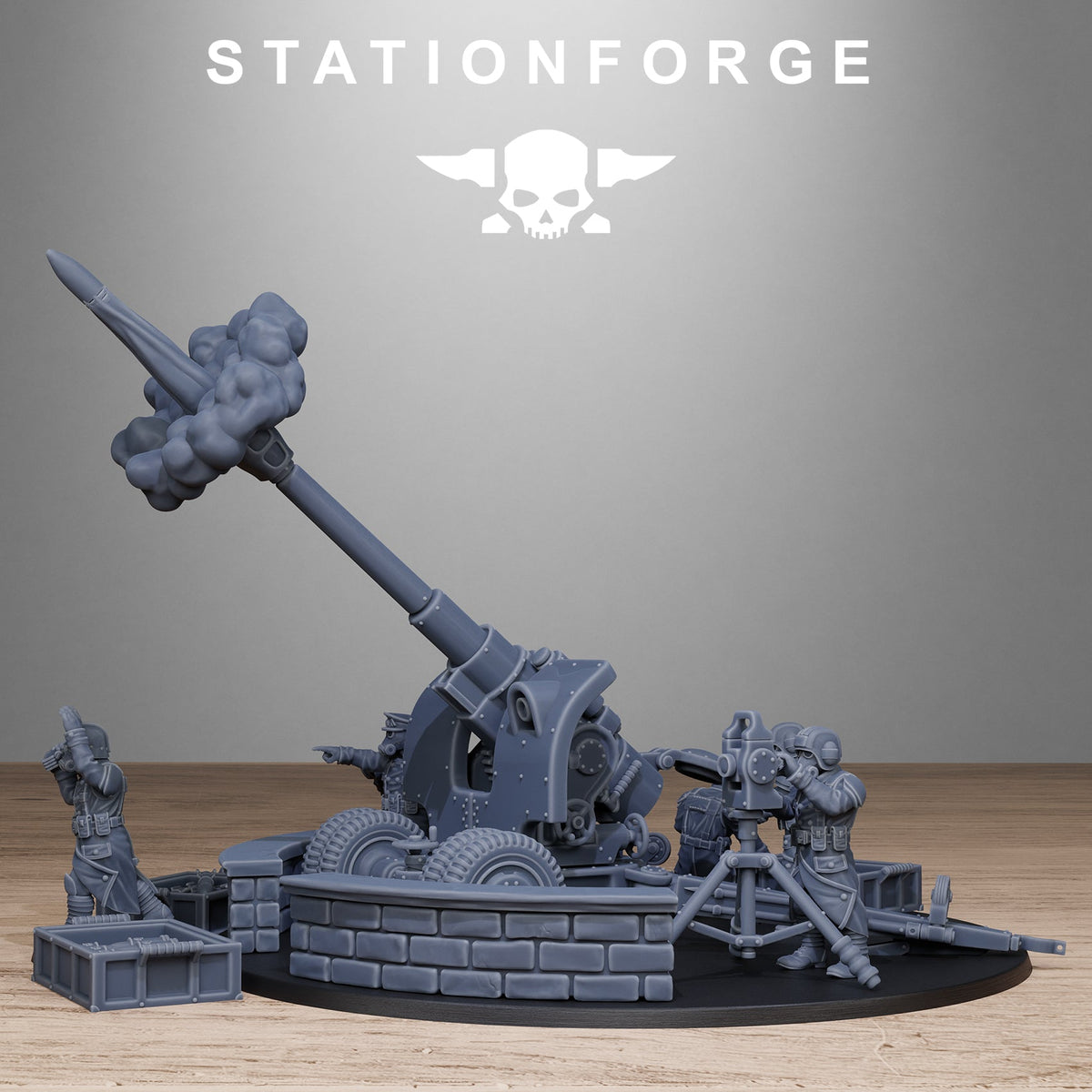 GrimGuard Light Artillery 2.0 StationForge 32mm 16K Resin Miniatures