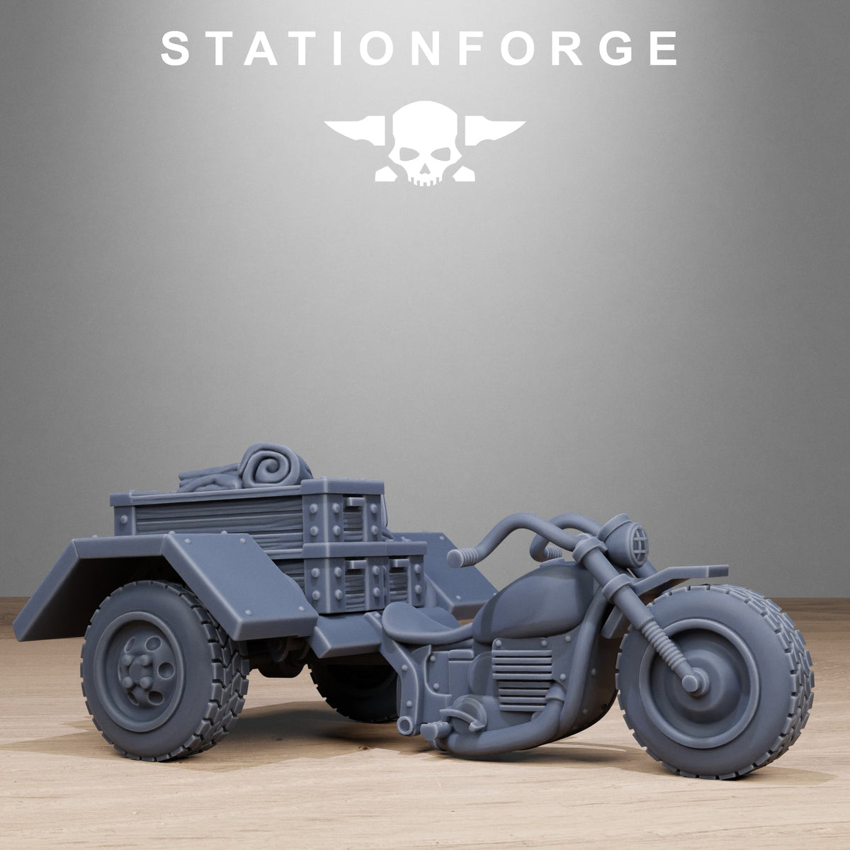 GrimGuard Support Vehicles StationForge 32mm 16K Resin 2 Vehicles + 10 Crew