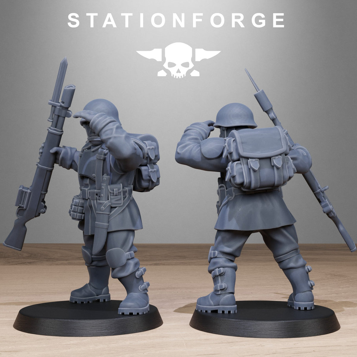 FreeGuard Infantry StationForge 32mm 16K Resin 10 Miniatures