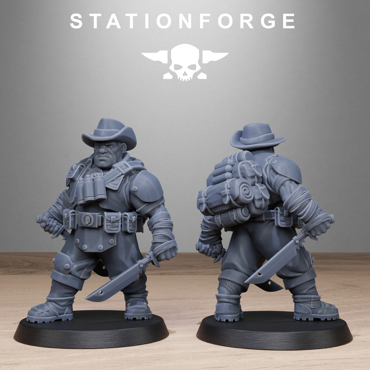 GrimGuard Jungle Fighter Mutants StationForge 3D Printed Resin Miniatures