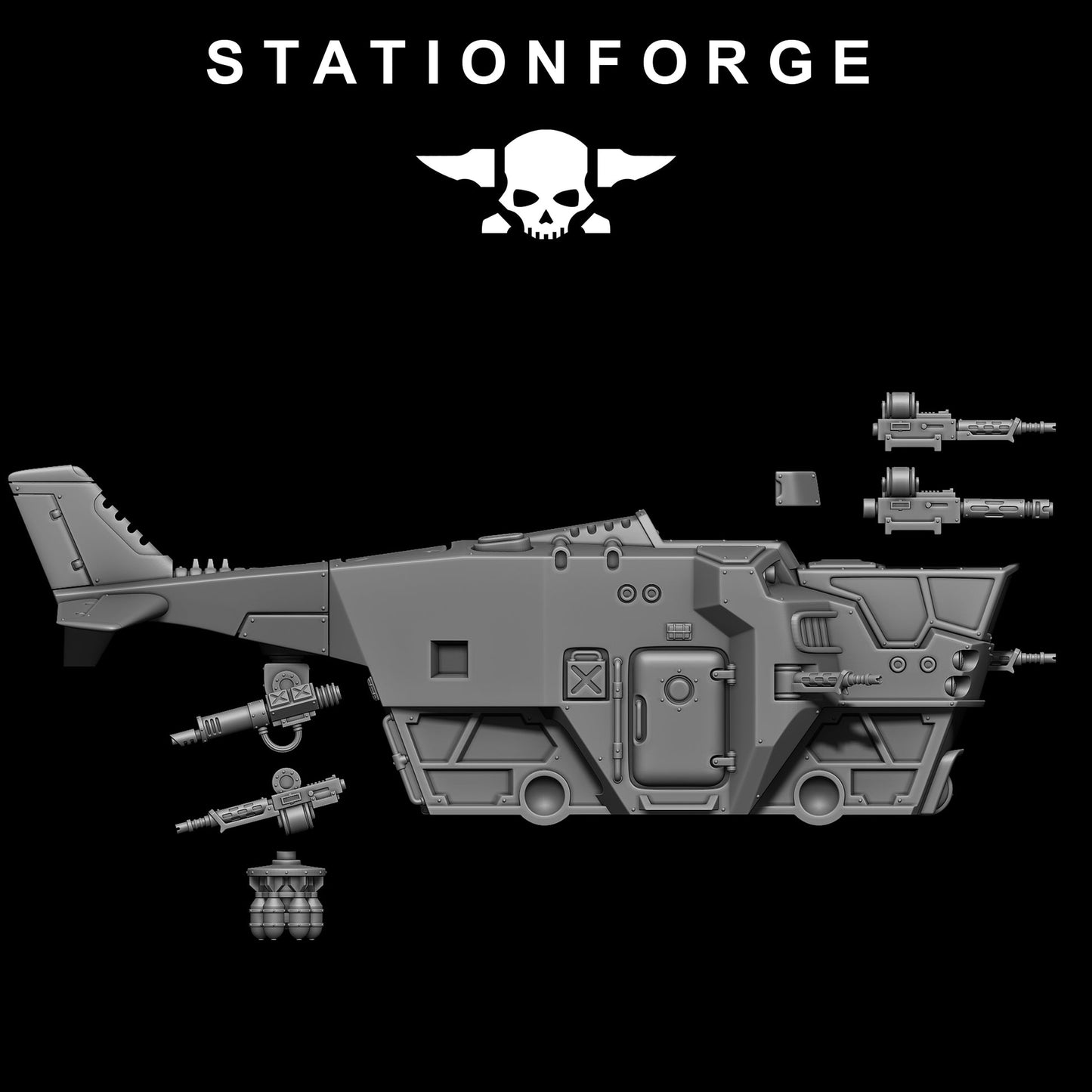 2x Scavenger Cutlass Wargame Proxy Aircraft StationForge