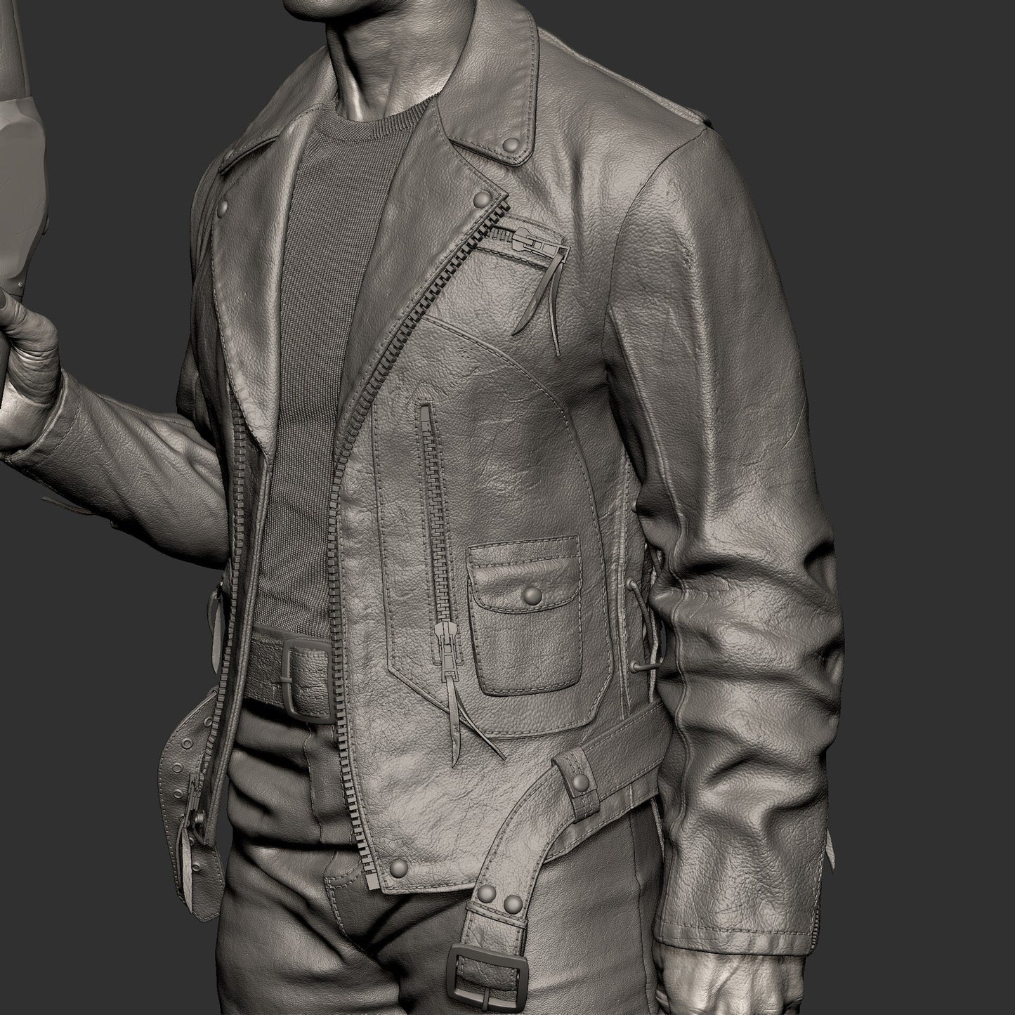 Terminator T-800 Arnold CA3D 3D Printed 16K Unpainted Resin Statue 1:6 scale