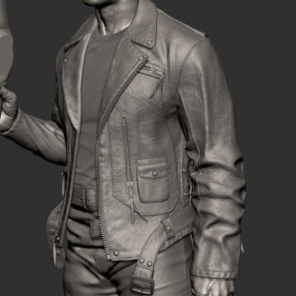Terminator T-800 Arnold CA3D 3D Printed 16K Unpainted Resin Statue 1:6 scale