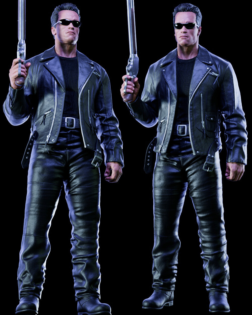 Terminator T-800 Arnold CA3D 3D Printed 16K Unpainted Resin Statue 1:6 scale