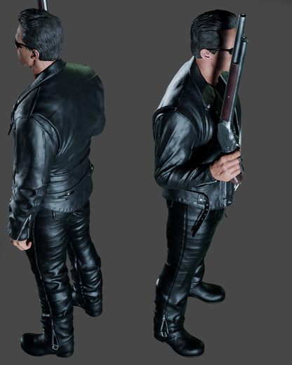 Terminator T-800 Arnold CA3D 3D Printed 16K Unpainted Resin Statue 1:6 scale