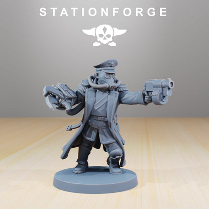 2x GrimGuard Commisar Officer 2.0 Wargame Proxy Miniatures StationForge