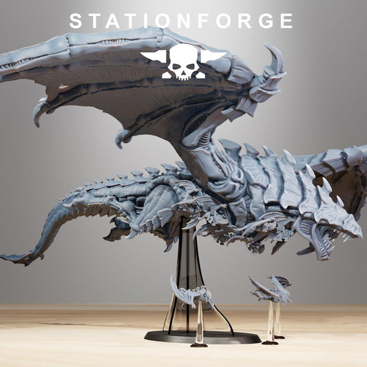 Xenarid Dragon Leviathan Fleet 3D Resin Printed Miniature Hive Bugs Flyer