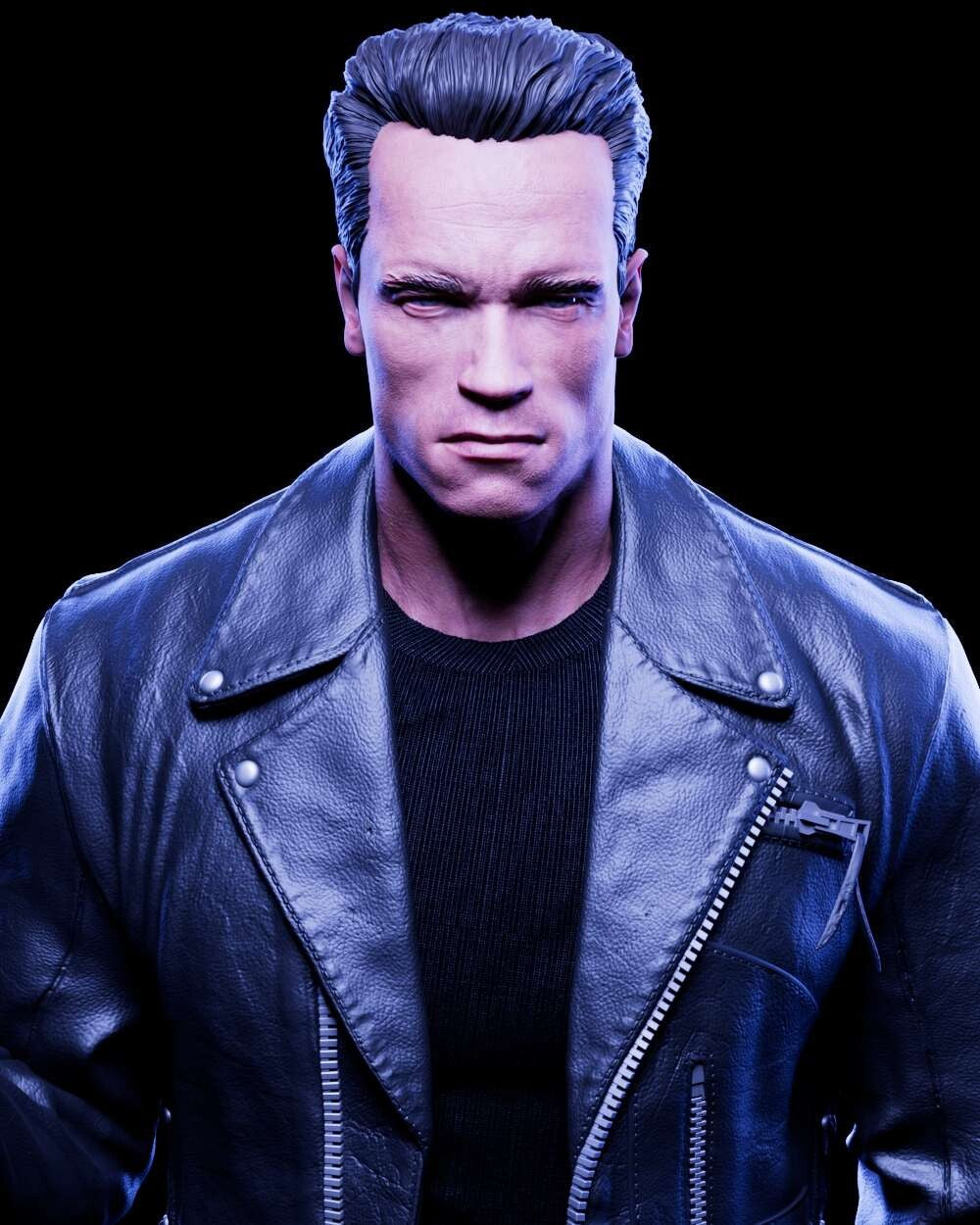 Terminator T-800 Arnold CA3D 3D Printed 16K Unpainted Resin Statue 1:6 scale