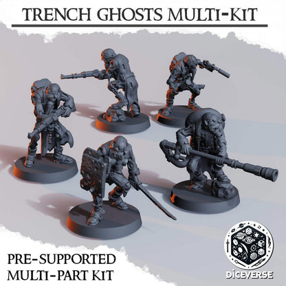 Trench Ghost Miniatures Grimdark Diceverse Resin 32mm Wargaming Proxy
