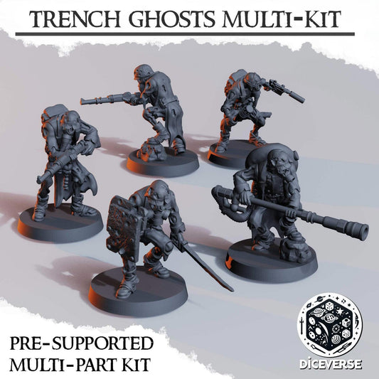 Trench Ghost Miniatures Grimdark Diceverse Resin 32mm Wargaming Proxy