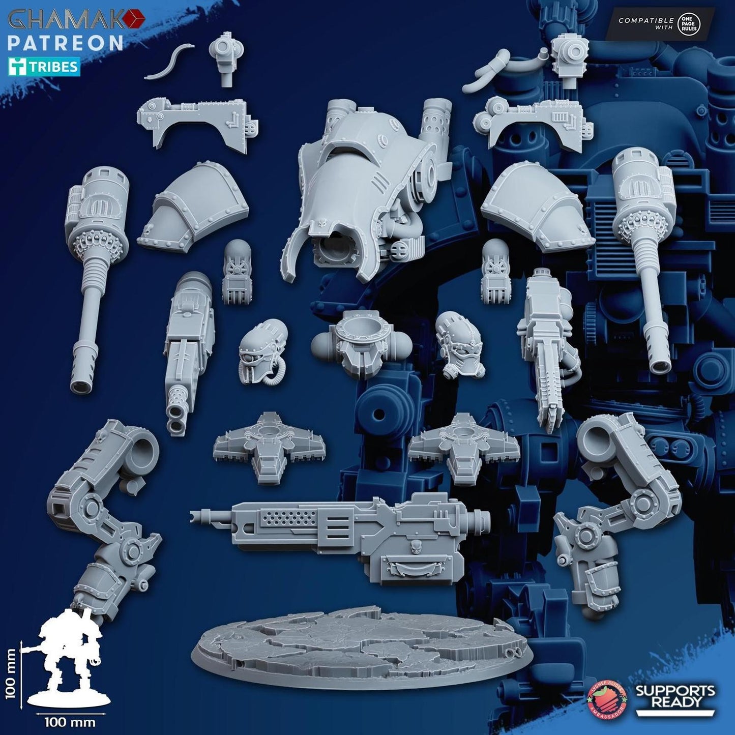 Titan Bellatorius Ghamak - Sci Fi Tabletop Wargaming Mech Titan Resin print