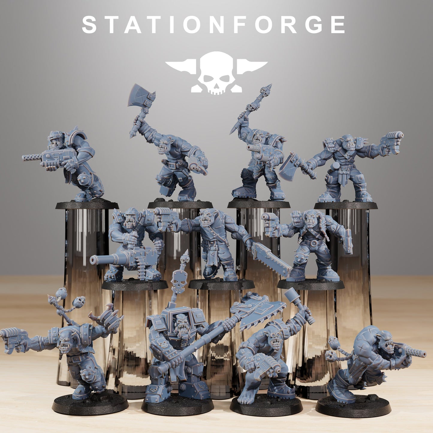 Orkaz Infantry Ork Wargame Proxy Miniatures StationForge