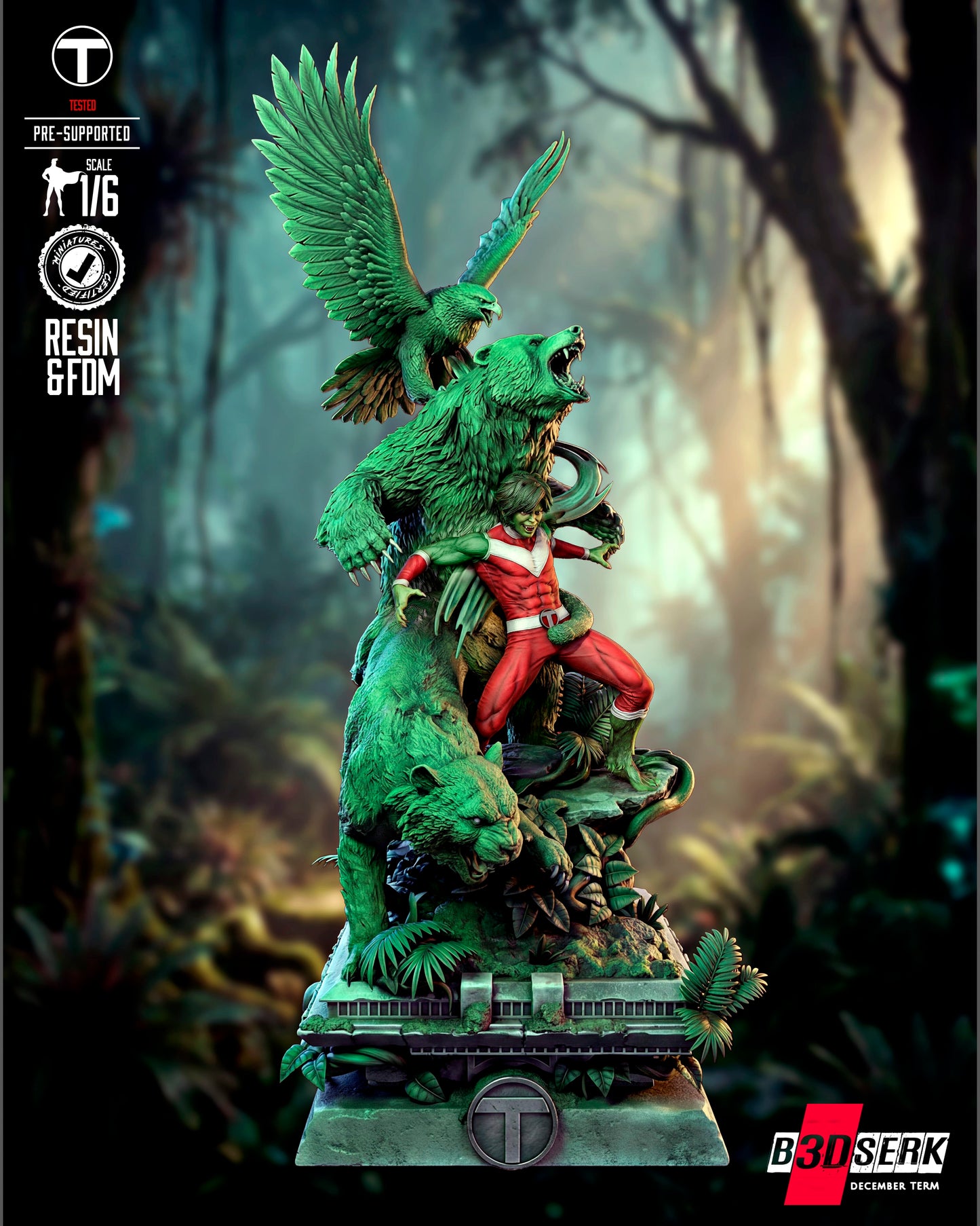Beast Boy – Sculpt 3D Printed 16K Unpainted Resin Model Kit 1:6 scale