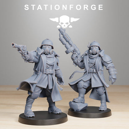 GrimGuard Scorchers Officers StationForge Wargame Proxy Miniatures 32mm