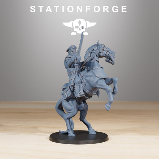 GrimGuard Cavalry Captain StationForge 32mm Grimdark Wargame Proxy