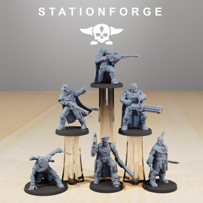National Guard Orkaz Hunters Station Forge 32mm Resin Miniatures Unpainted