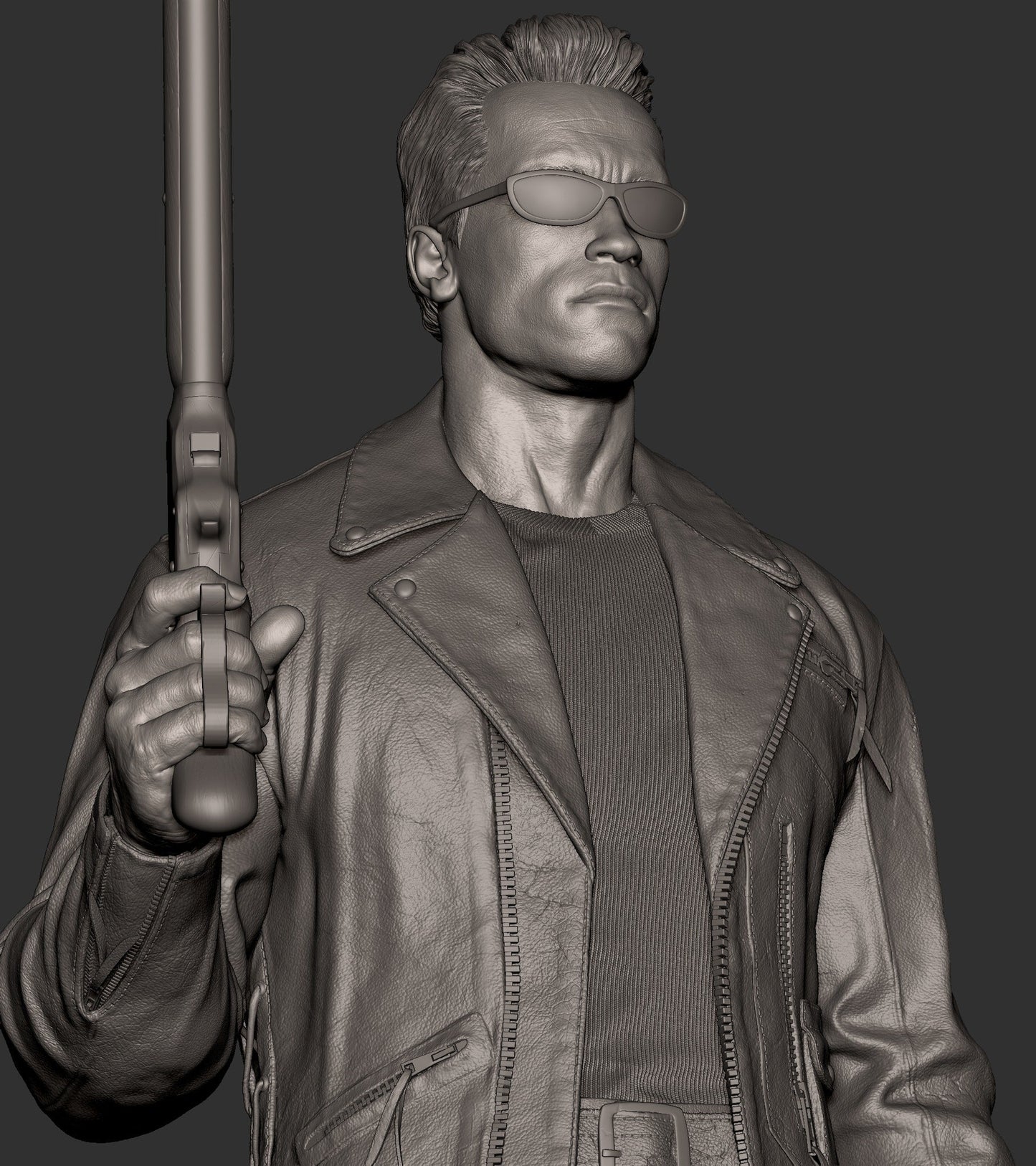 Terminator T-800 Arnold CA3D 3D Printed 16K Unpainted Resin Statue 1:6 scale