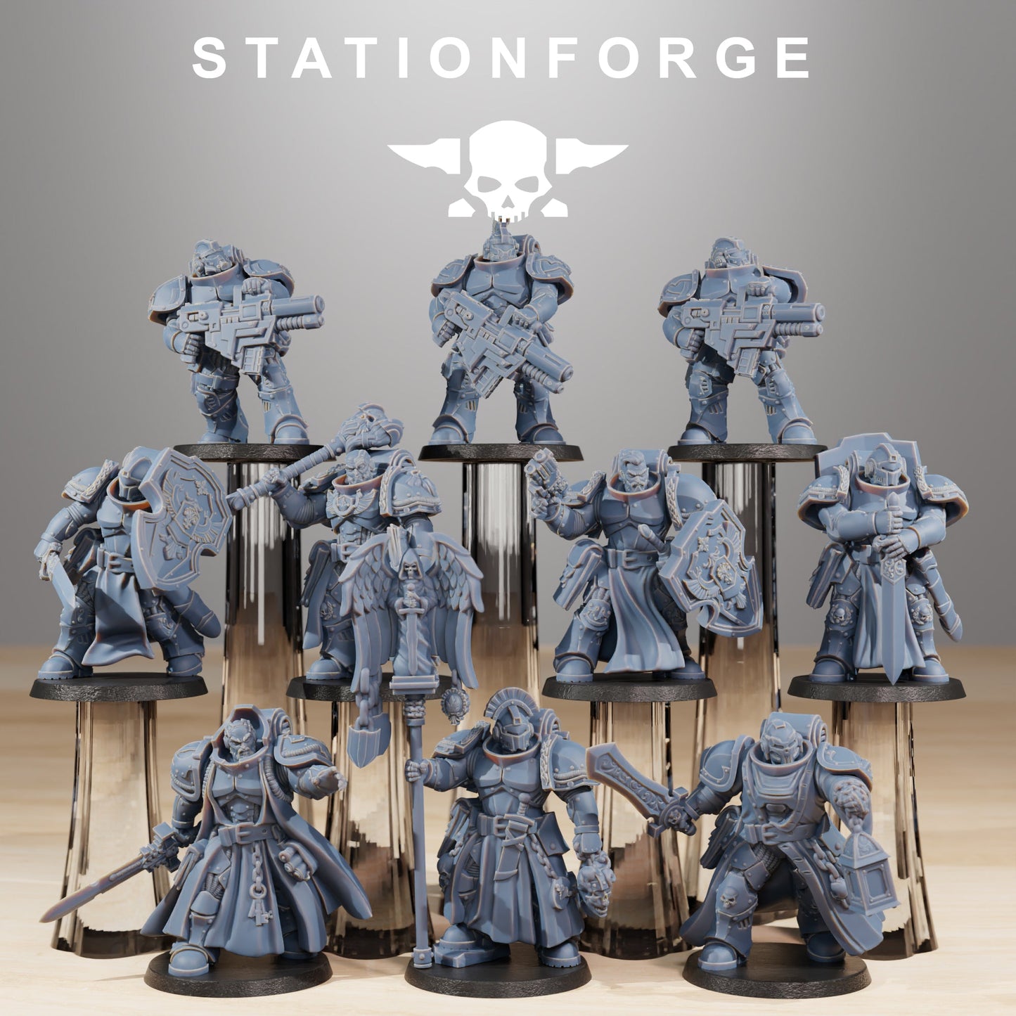 Socratis Knights Warband Wargame Proxy Miniatures StationForge