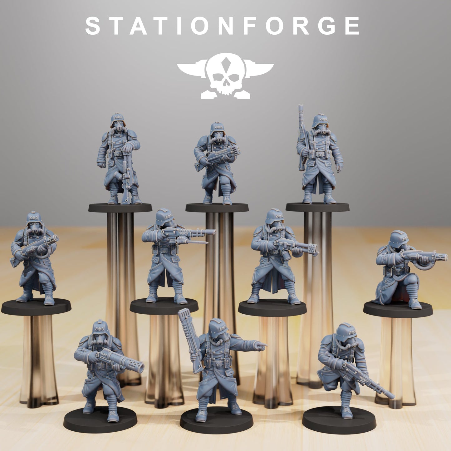 GrimGuard Infantry Builder Station Forge 3D Printed Resin Miniature