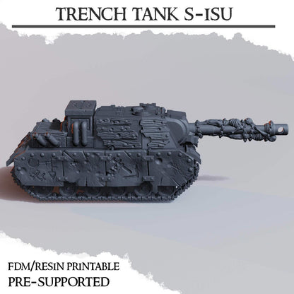 Trench Tank S-ISU Grimdark Diceverse Resin Vehicle Miniature Wargaming