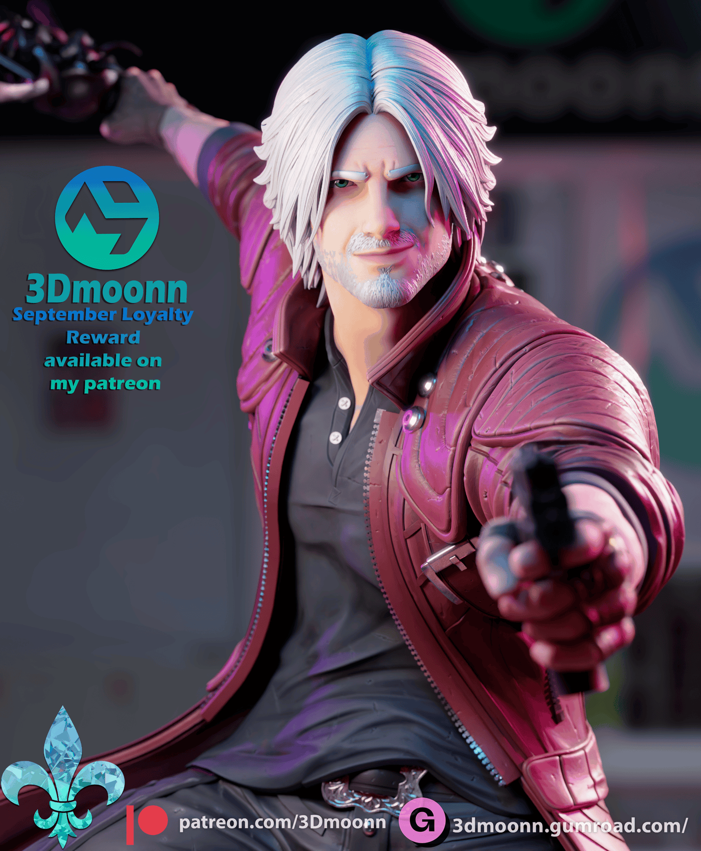 3D Printed 16K Fan Made Statue Devil May Cry - Dante 1:6 Scale