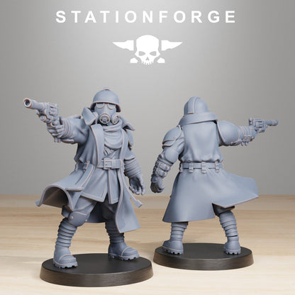GrimGuard Scorchers Officers StationForge Wargame Proxy Miniatures 32mm