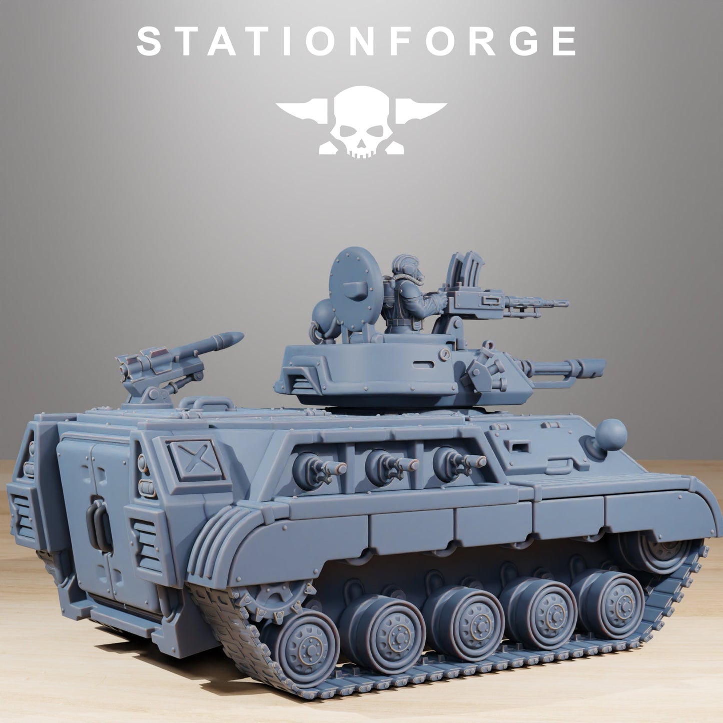 GrimGuard Imperial Militarum Support Tank StationForge 32mm Grimdark Tank