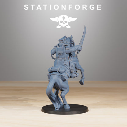 GrimGuard Cavalry Captain StationForge 32mm Grimdark Wargame Proxy