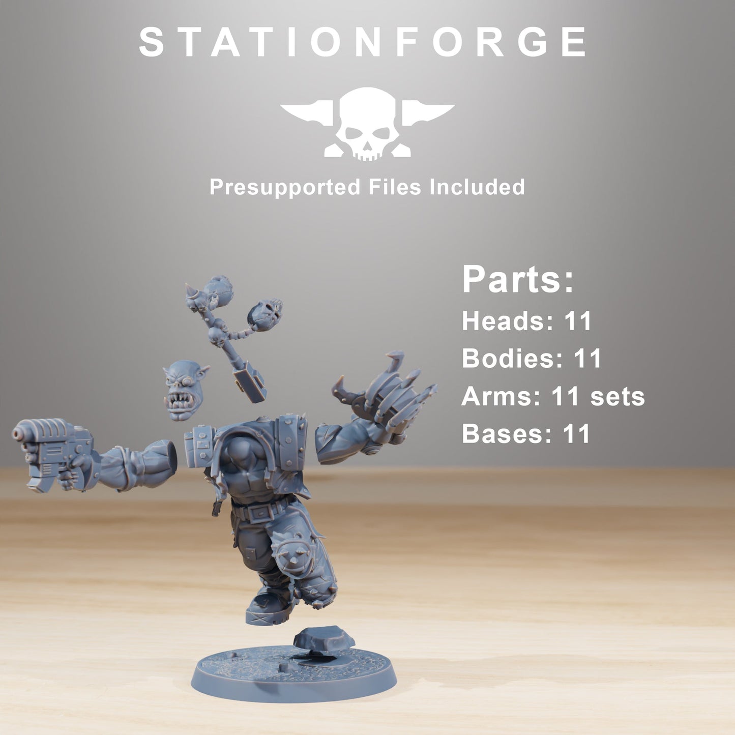 Orkaz Infantry Ork Wargame Proxy Miniatures StationForge