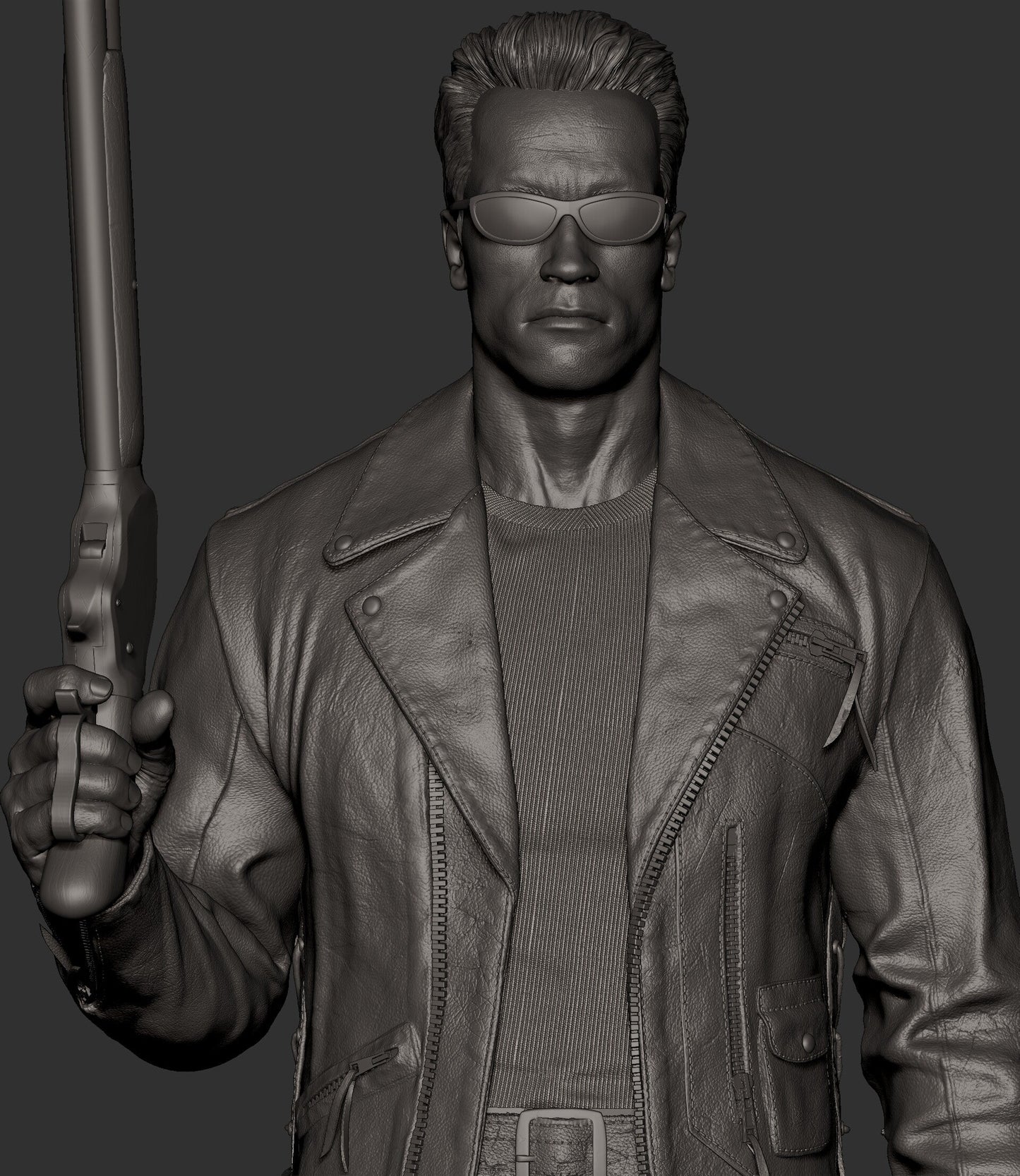 Terminator T-800 Arnold CA3D 3D Printed 16K Unpainted Resin Statue 1:6 scale