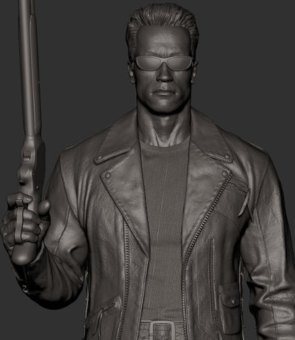 Terminator T-800 Arnold CA3D 3D Printed 16K Unpainted Resin Statue 1:6 scale