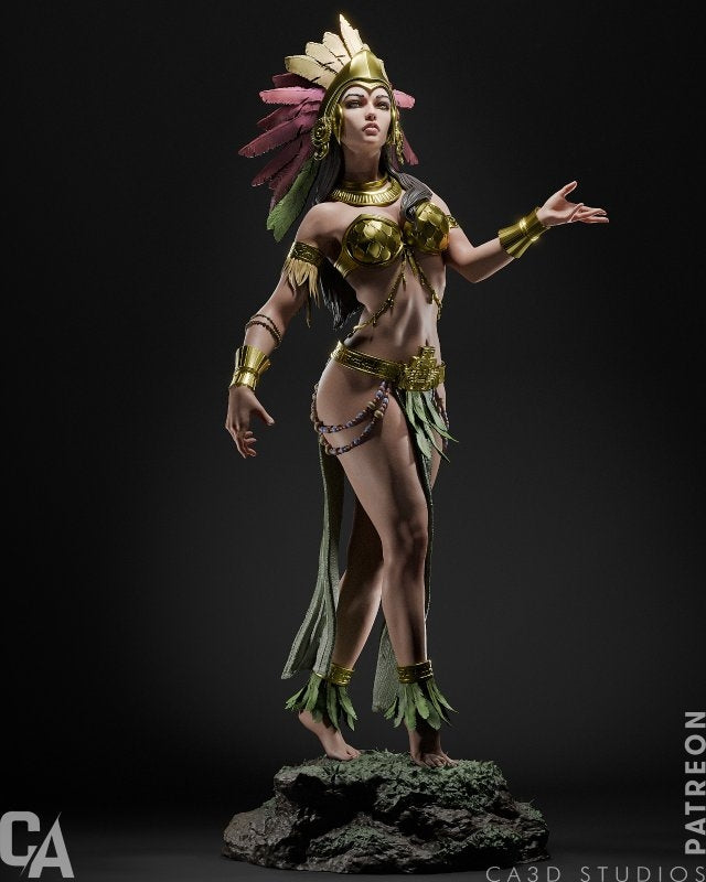 Aztec Goddess – CA3D 3D Printed 16K Unpainted Resin Statue 1:4 scale
