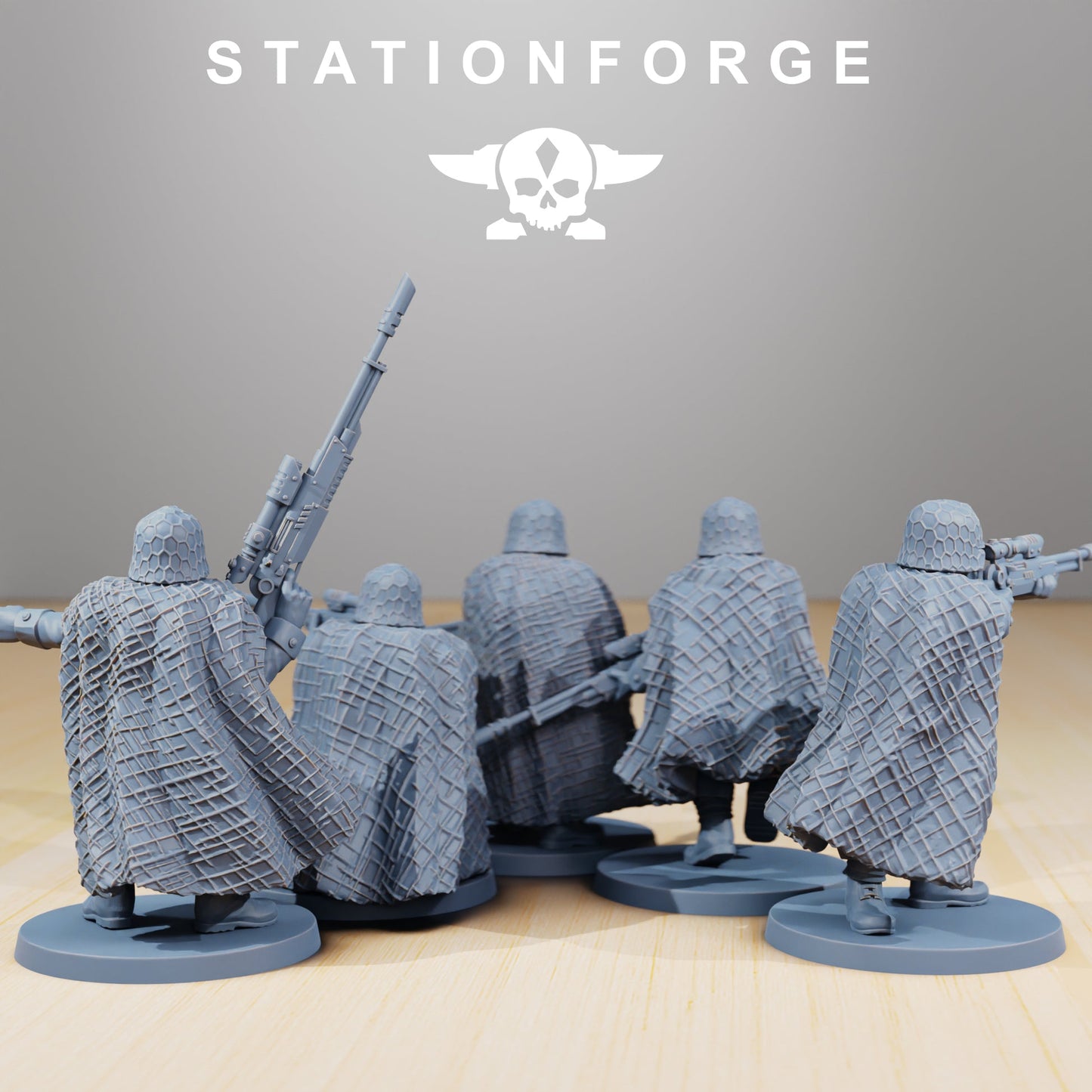 GrimGuard Snipers Infantry StationForge Grimdark Wargame Miniatures 32mm
