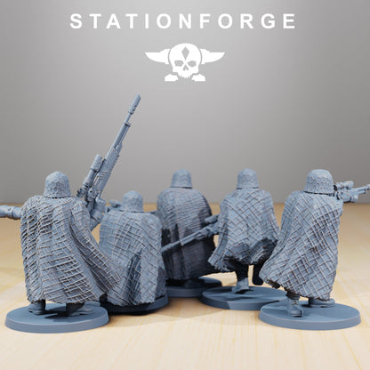 GrimGuard Snipers Infantry StationForge Grimdark Wargame Miniatures 32mm