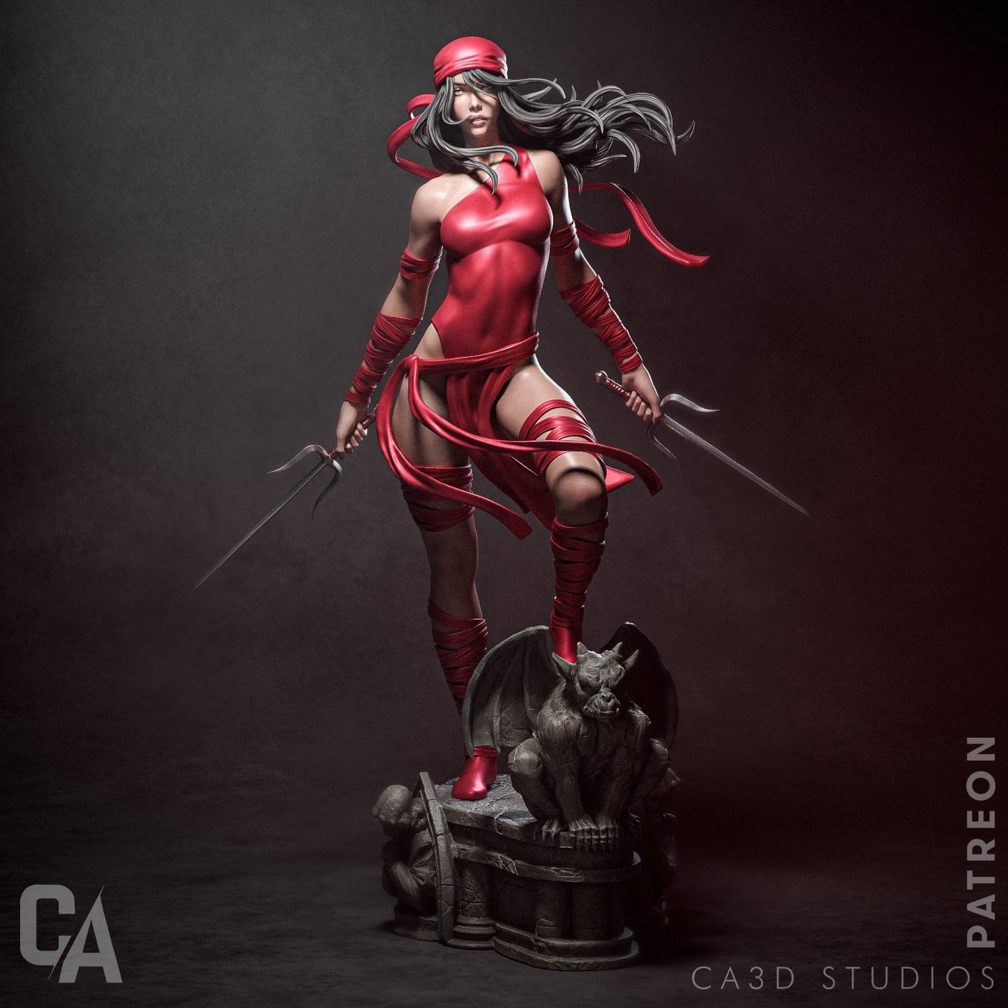 Elektra – CA3D 3D Printed 16K Unpainted Resin Statue 1:4 scale