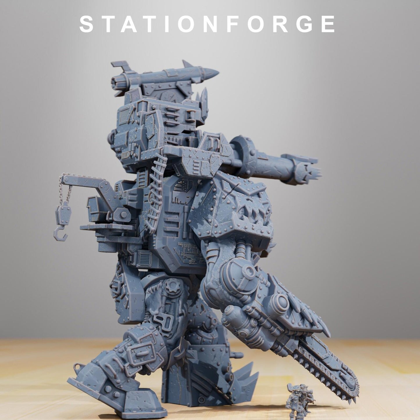Orkaz Mega Stepper Orc Stomper 28cm Titan Wargame Grimdark Proxy