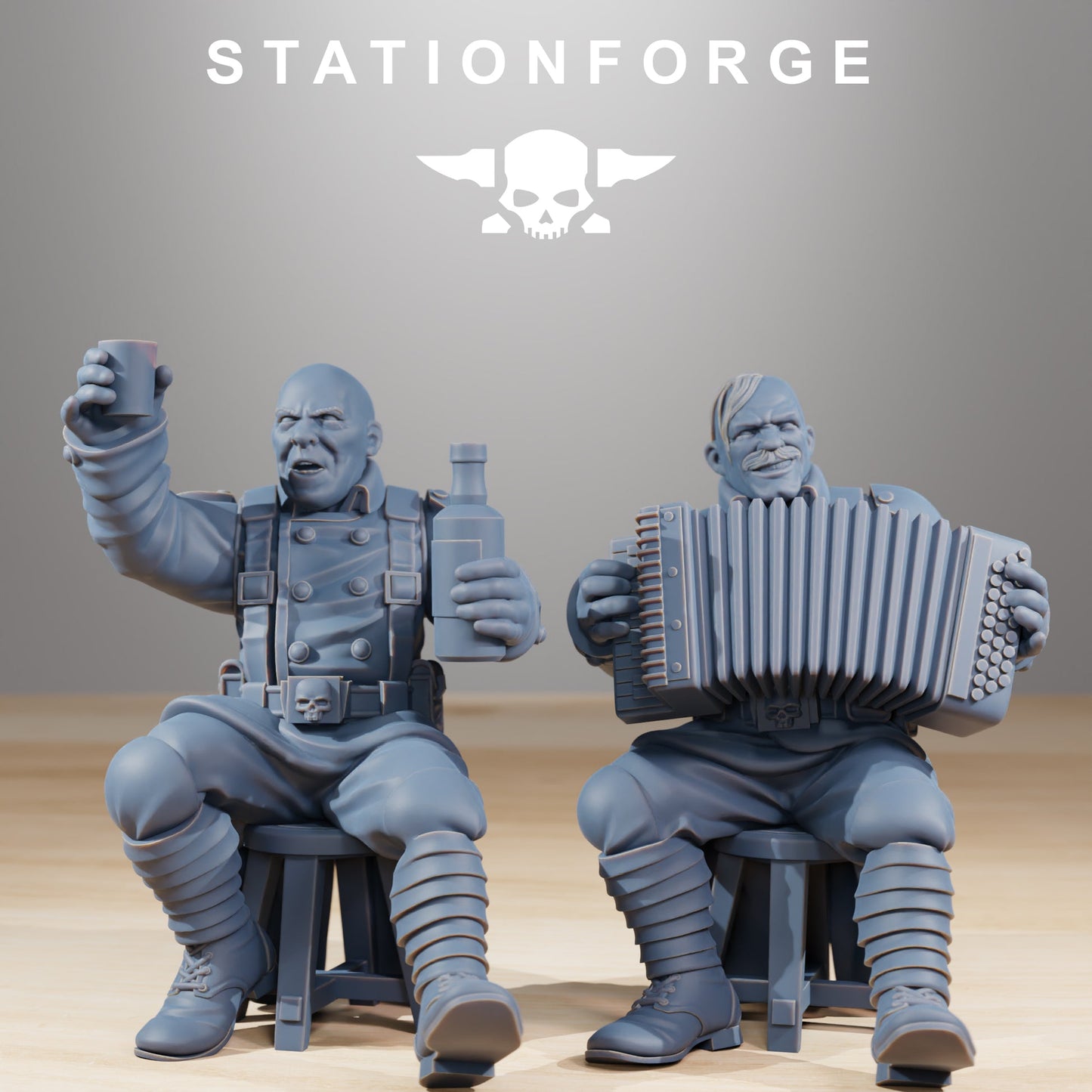 GrimGuard Holiday Feast Station Forge 3D Printed Resin Miniatures