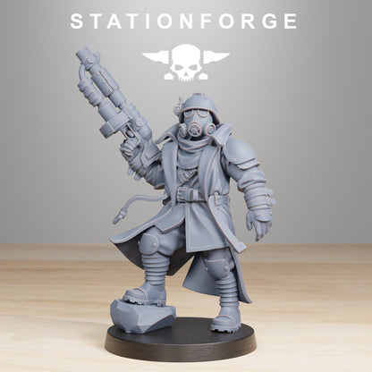 GrimGuard Scorchers Officers StationForge Wargame Proxy Miniatures 32mm