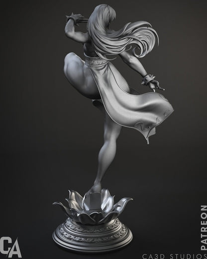 Chun-Li Street Fighter CA3D 3D Printed 16K Unpainted Resin Statue 1:4 scale