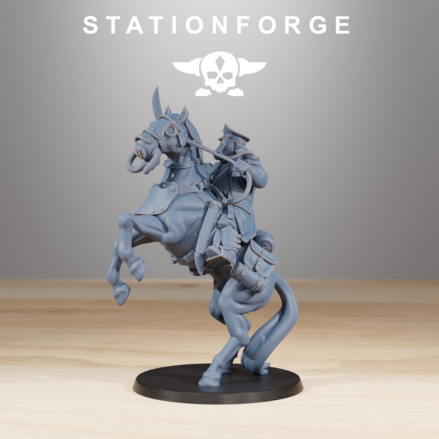 GrimGuard Cavalry Captain StationForge 32mm Grimdark Wargame Proxy