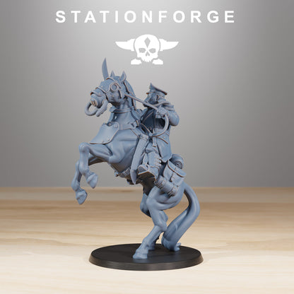 GrimGuard Cavalry Captain StationForge 32mm Grimdark Wargame Proxy